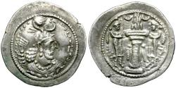 Ancient Coins - Sasanian Empire. Yazdgard I (AD 399-420) AR Drachm