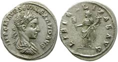 Ancient Coins - Severus Alexander (AD 222-235) AR Denarius / Liberalitas