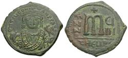 Ancient Coins - *Sear 532* Byzantine Empire. Maurice Tiberius (AD 582-602) Æ Follis