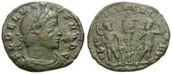 Ancient Coins - Delmatius, Caesar (AD 335-337) Æ3 / Soldiers