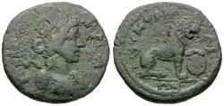 Ancient Coins - Ionia. Smyrna. Pseudo-autonomous Æ20 / Lion