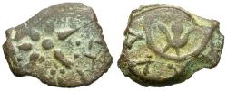 Ancient Coins - Judaea. Hasmonean Kingdom. Alexander Jannaeus (103-76 BC) Æ Prutah / Widow's Mite of the Bible