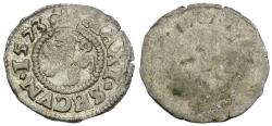 World Coins - Kingdom of Bohemia and Hungary. Maximilian II (1564-1577) AR Uniface Weiss-Pfennig