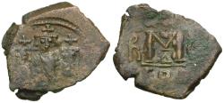 Ancient Coins - *Sear 808* Byzantine Empire. Heraclius (AD 610-641) with Martina and Heraclius Constantine Æ Follis