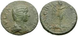 Ancient Coins - Julia Domna (AD 193-217). Macedon. Stobi  Æ24 / Nike