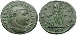 Ancient Coins - Maximinus II Daia (AD 310-313) Æ Follis / Genius