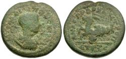 Ancient Coins - Philip II, as Caesar (AD 244-247). Cilicia. Anazarbus Æ25 / Capricorn