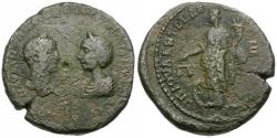 Ancient Coins - Elagabalus (AD 218-222) with Julia Maesa. Moesia Inferior. Marcianopolis. Julius Antonius Seleucus, legatus consularis Æ26 / Nemesis