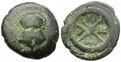 Ancient Coins - Thrace. Mesembria Æ18 / Helmet