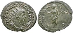 Ancient Coins - Postumus (AD 260-269) Silvered Æ Antoninianus / Pax
