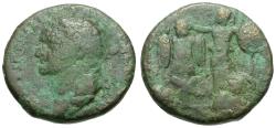 Ancient Coins - Domitian (AD 81-96). Samaria. Caesarea Maritima Æ22 / Minerva