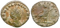 Ancient Coins - Salonina (AD 254-268) Silvered Æ Antoninianus / AVG IN PACE