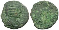 Ancient Coins - Julia Domna (AD 193-217). Pisidia. Parlais Æ19 / Tyche