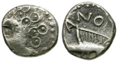 Ancient Coins - Ancient France. Celtic Gaul. Sequani Tribe AR Quinarius / Boar