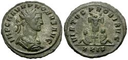 Ancient Coins - Probus (AD 276-282) Silvered Æ Antoninianus / Trophy