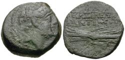 Ancient Coins - Seleukid Kings. Antiochus IX Kyzikenos (116-95 BC) Æ19 / Thunderbolt