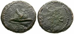 Ancient Coins - Rome. Anonymous. Group IX Mercury Æ Quadrans / Petasus and Caduceus