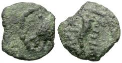 Ancient Coins - Judaea. Herodians. Herod I the Great (40-4 BC) Æ Prutah / Graven Image