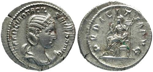 Ancient Coins - VF/aVF Otacilia Severa AR Antoninianus / Pudicitia