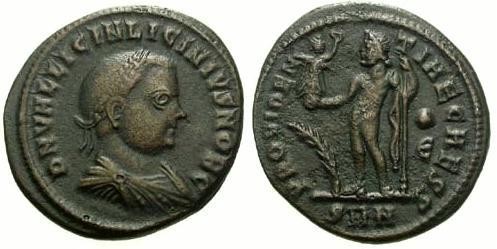 Ancient Coins - aVF/aVF Licinius II Follis / Jupiter