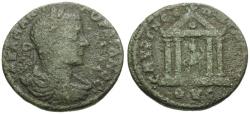 Ancient Coins - Gordian III (AD 238-244). Ionia. Smyrna Æ24 / Temple