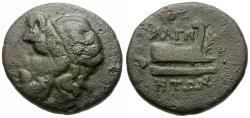 Ancient Coins - Thessaly. Magnetes Æ19 / Prow