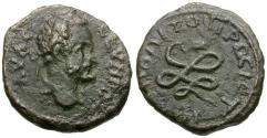 Ancient Coins - Septimius Severus (AD 193-211). Moesia Inferior. Nicopolis ad Istrum Æ17 / Snake