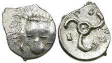 Ancient Coins - Dynasts of Lycia. Uncertain 1/3 AR Stater / Triskeles