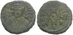 Ancient Coins - *Sear 452A* Byzantine Empire. Tiberius II Constantine Æ Half Follis
