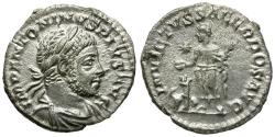 Ancient Coins - Elagabalus (AD 218-222) AR Denarius / Emperor Sacrificing