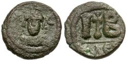 Ancient Coins - *Sear 855* Byzantine Empire. Sasanian Occupation of Alexandria. Time of Heraclius (AD 610-641). Khusro II (AD 590-628) Æ 12 Nummi