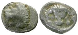 Ancient Coins - Caria. Uncertain mint AR Hemiobol / Lion