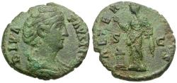 Ancient Coins - Diva Faustina I (died AD 140) Æ As / Aeternitas
