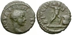 Ancient Coins - Philip II, as Caesar (AD 244-247). Thrace. Bizya Æ17 / Silenus