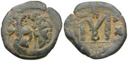 Ancient Coins - *Sear 810* Byzantine Empire. Heraclius (AD 610-641) with Heraclius Constantine Æ Follis