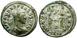 Ancient Coins - Probus (AD 276-282) Silvered Æ Antoninianus / Emperor and Jupiter
