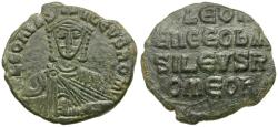 Ancient Coins - *Sear 1729* Byzantine Empire. Leo VI The Wise (AD 886-912) Æ Follis