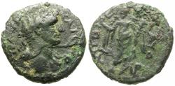 Ancient Coins - Hadrian (AD 117-138). Judaea. Tiberias. Galilee Æ18 / Nike