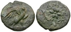 Ancient Coins - Pisidia. Antioch. Lyk-, magistrate. Pseudo-autonomous Æ17 / Eagle and Star