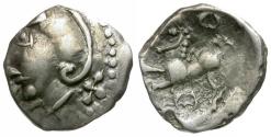 Ancient Coins - Ancient France. Celtic Gaul. Aedui Tribe AR Quinarius