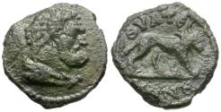 Ancient Coins - Lydia. Thyateira. Pseudo-autonomous Æ14 / Lion