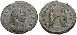 Ancient Coins - Aurelian (AD 270-275) Æ Heavy Antoninianus / Concordia