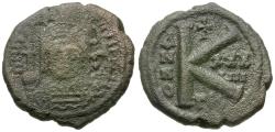 Ancient Coins - *Sear 174* Byzantine Empire. Justinian I (AD 527-565) Æ Half Follis