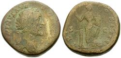 Ancient Coins - Antoninus Pius (AD 138-161) Æ Sestertius / Annona