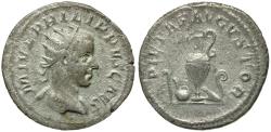 Ancient Coins - Philip II, as Caesar (AD 244-247) AR Antoninianus / Priestly Implements