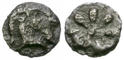 Ancient Coins - Aeolis. Kyme AR Obol / Floral pattern