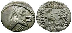 Ancient Coins - Kings of Parthia. Vologases III (AD 110-147) AR Drachm