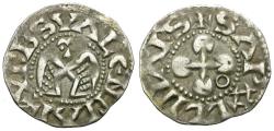 World Coins - France. Feudal Bishops of Valence AR Denier / Eagle