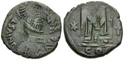 Ancient Coins - *Sear 158* Byzantine Empire. Justinian I (527-565) Æ Follis / Overstikes!