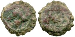 Ancient Coins - Seleukid Kings. Demetrios I Soter (162-150 BC) Serrate Æ16 / Elephant